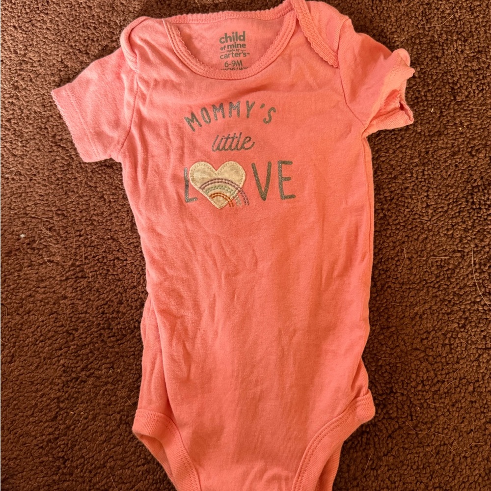Carter's Coral Baby Bodysuit - Mommy's Little Love